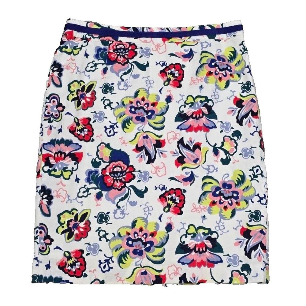Boden Floral Print Pencil‎ Flower Skirt Women’s 10 R multicolor A004108